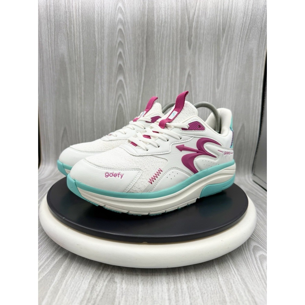 Gravity Defyer Energiya Womens Sz 8 White Pink Ortho Comfort Shoes TB9037FWP-W